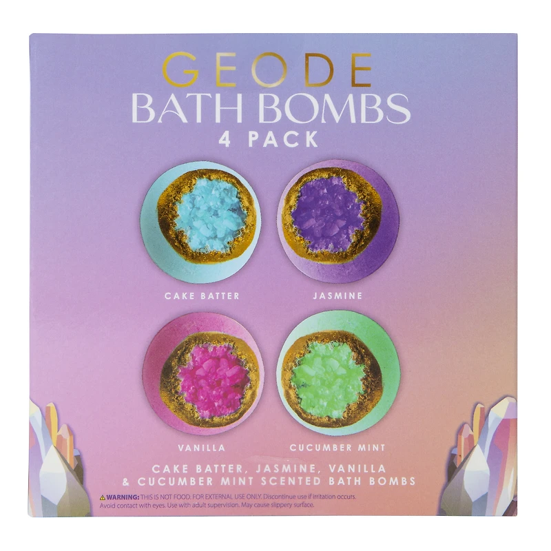 Crystal Scented Bath Bomb 4-Pack Set