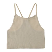 Ribbed High Neck Tank Top
