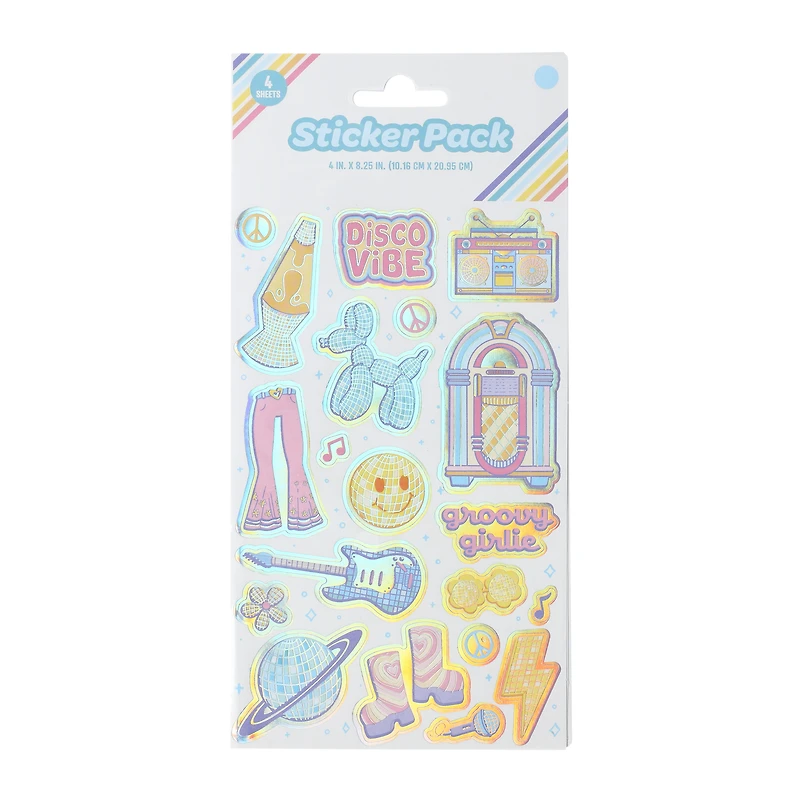 Assorted Stickers 4-Sheet Set