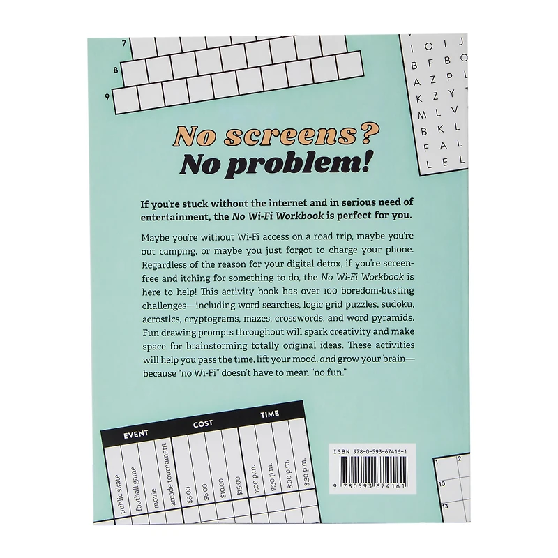 No Wi-Fi Workbook: 100 Puzzles For Tech-Free Playtime