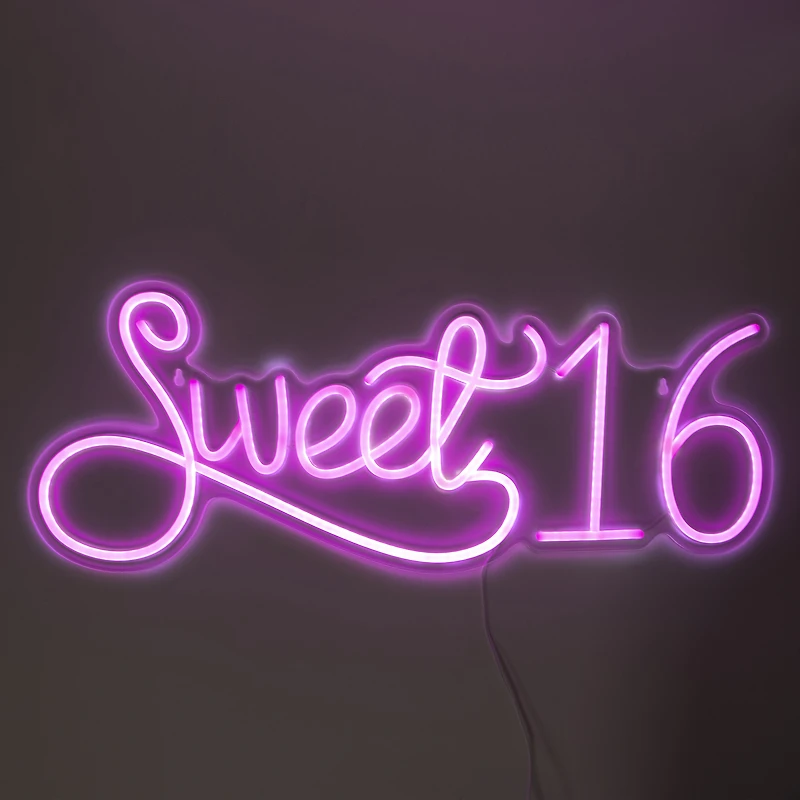 Sweet 16 Neon LED Light 24in x 9.4in