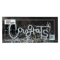 Congrats Neon LED Light 24in x 11.2in