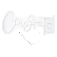 Congrats Neon LED Light 24in x 11.2in