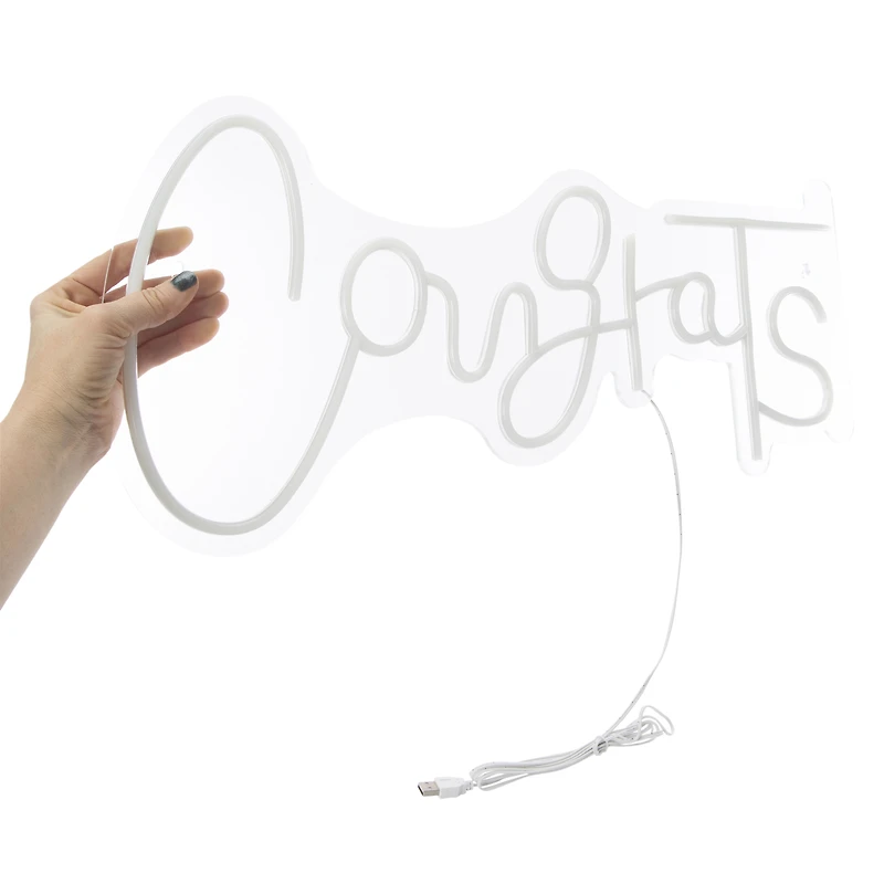 Congrats Neon LED Light 24in x 11.2in