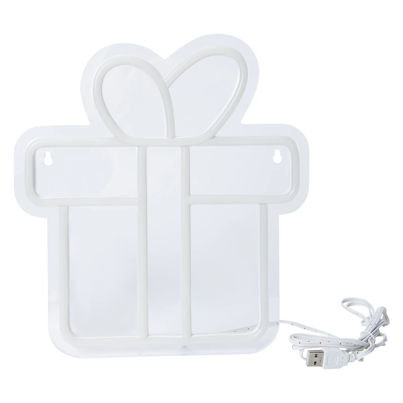 Present Neon LED Light 9.4in x 10.2in