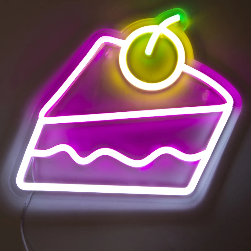 Cake Neon LED Light 8.5in x 10in