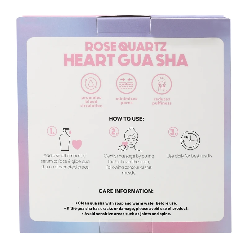 Heart Gua Sha Facial Stone 2.95in x 2.91in