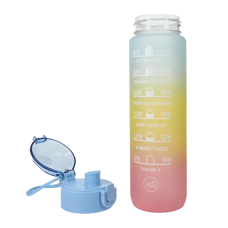 Ombre Motivational Water Tracking Bottle 32oz