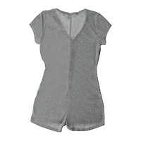 Ribbed V-Neck Lounge Romper