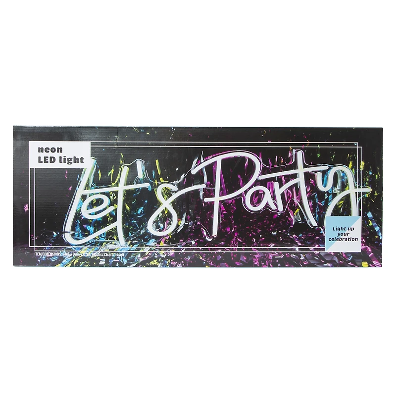 Let's Party Neon LED Light 9in x 24in