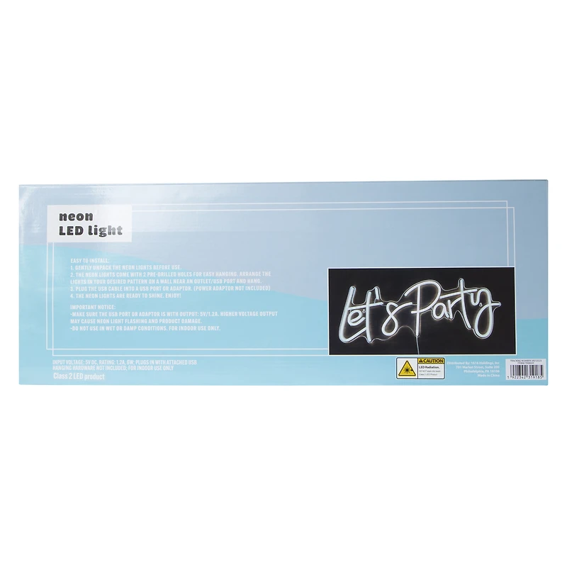 Let's Party Neon LED Light 9in x 24in