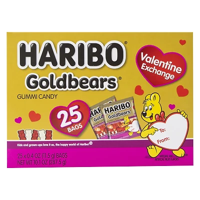 Haribo® Goldbears® Valentine Exchange Candy Bags, 25-Count