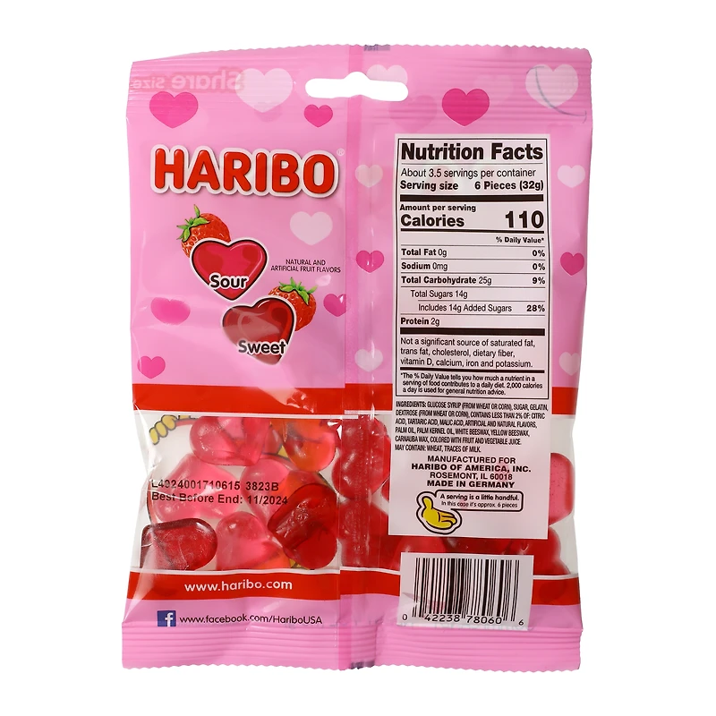 Haribo® Sweet & Sour Hearts Gummy Candy