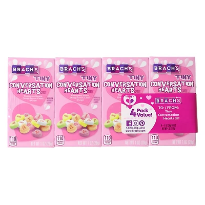 Brach's Tiny Conversation Hearts Candy 4-Pack