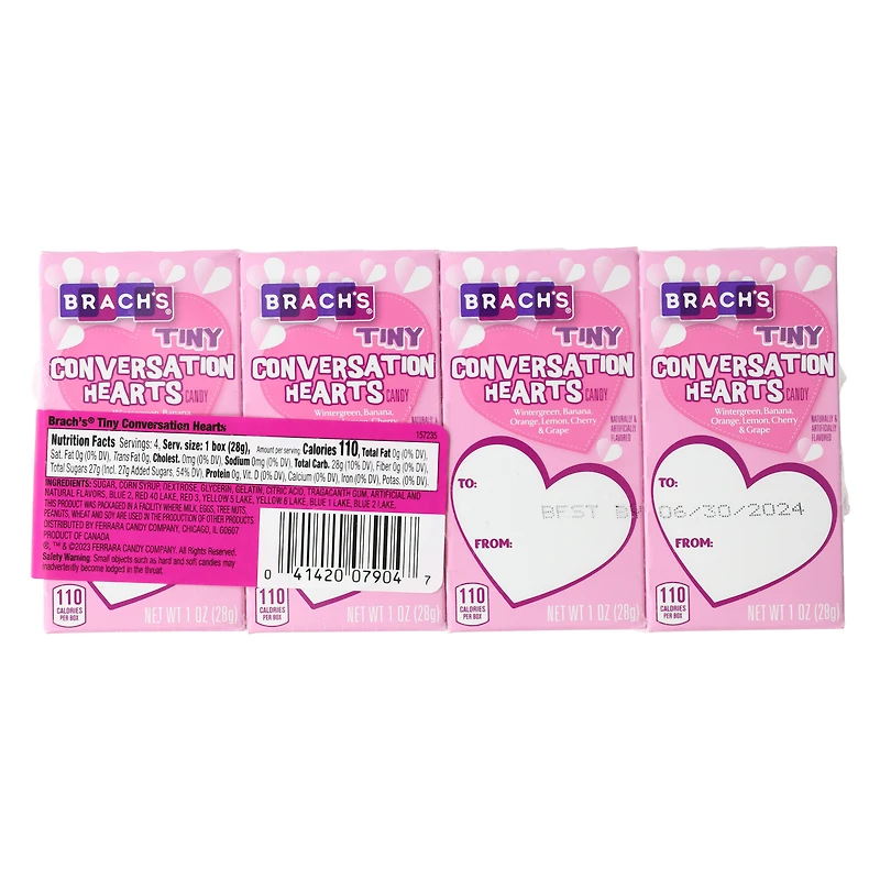 Brach's Tiny Conversation Hearts Candy 4-Pack