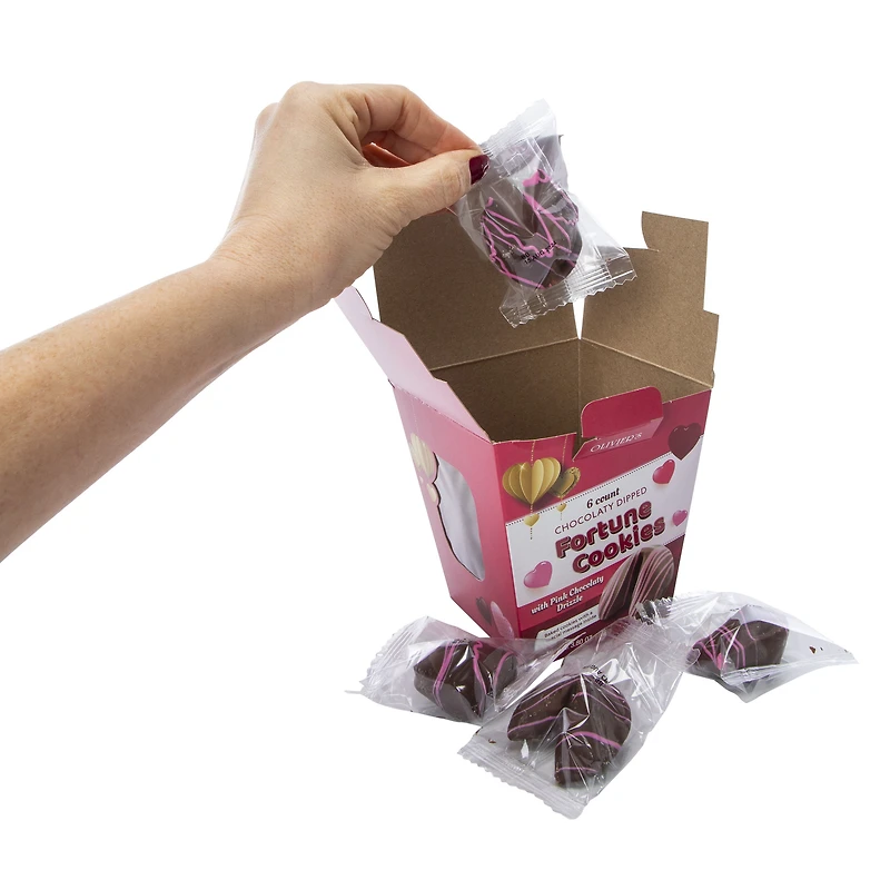 Olivier's Chocolaty Dipped Fortune Cookies 6-Count