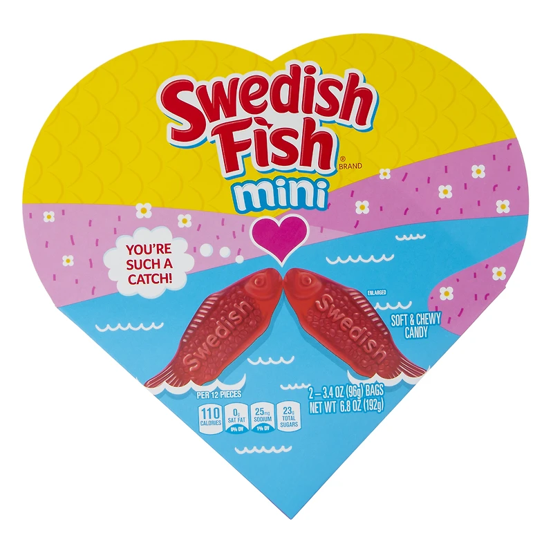 Swedish Fish® Valentine Heart-Shape Candy Box 6.8oz
