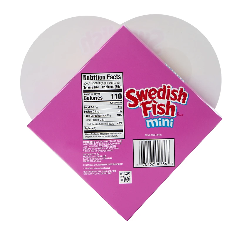 Swedish Fish® Valentine Heart-Shape Candy Box 6.8oz