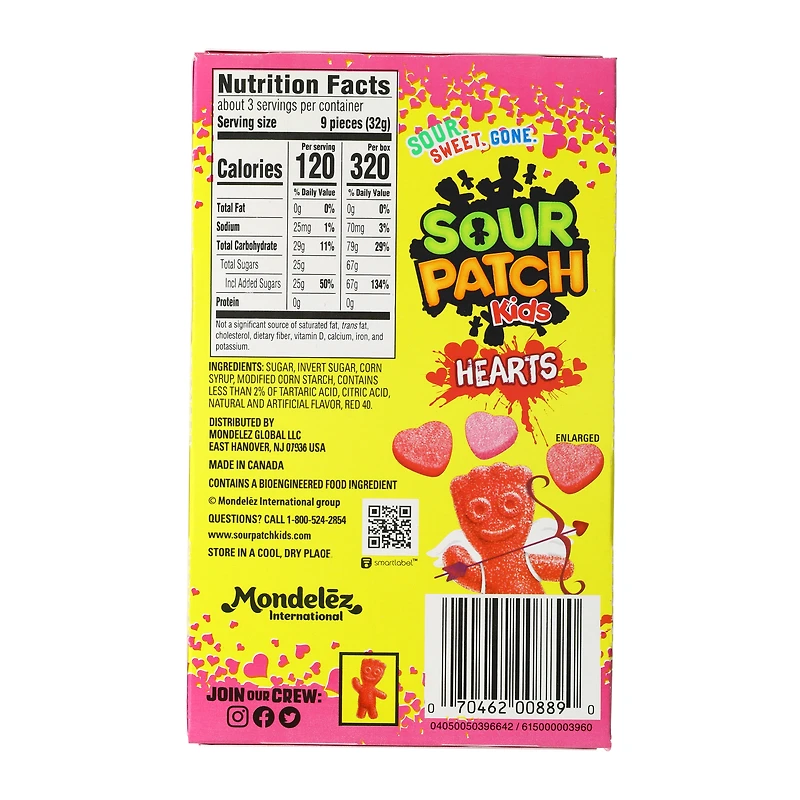 Sour Patch Kids® Hearts Movie Theater Candy Box 3.1oz