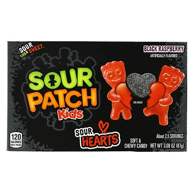 Sour Patch Kids® Sour Black Hearts Movie Theater Candy Box 3.08oz