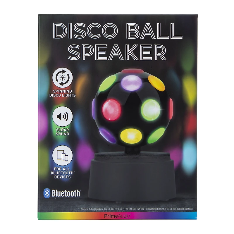 LED Wireless Disco Ball Bluetooth® Speaker 4.3in x 6.10in