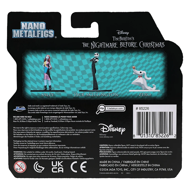 Disney The Nightmare Before Christmas Nano Metalfigs® Figures 3-Count