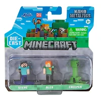 Minecraft™ Nano Metalfigs® Figures 3-Pack