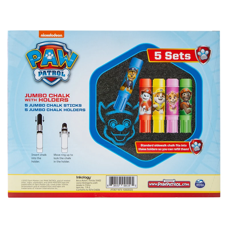 Paw Patrol™ Jumbo Chalk With Holders 5-Pack