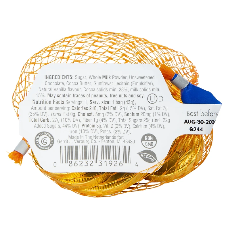 Milk Chocolate Hanukkah Gelt 1.5oz