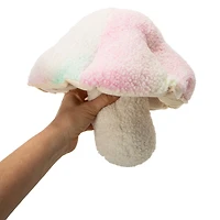 Rainbow Mushroom Throw Pillow 11.4in x 11.8in