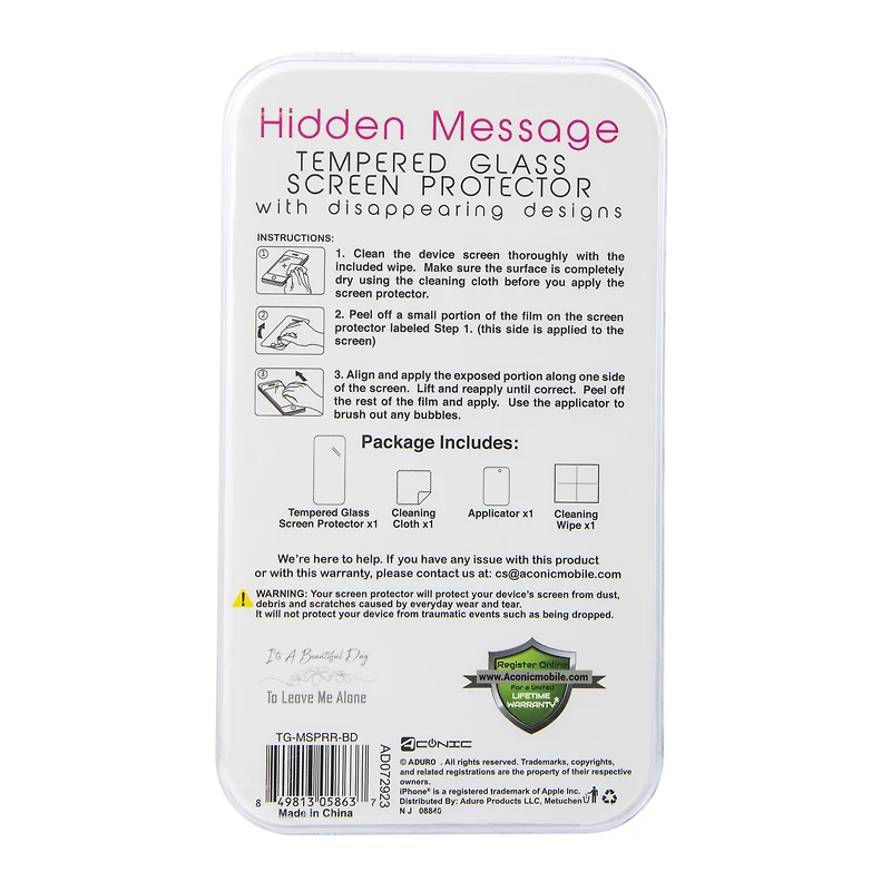 Hidden Message Screen Protector For iPhone 15®/14 Pro®