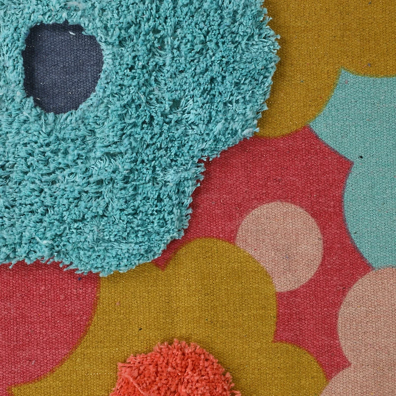 Floral Printed Tufted Rug 24in x 36in