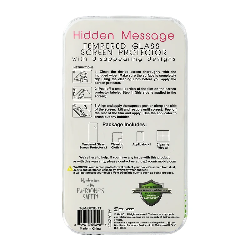 Hidden Message Screen Protector For iPhone 15 Plus®/14 Pro Max®