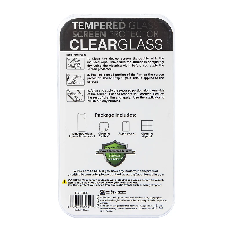 Tempered Glass Screen Protector For iPhone 12 Pro®/12®