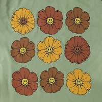 Juniors Daisy Happy Face Graphic Tee