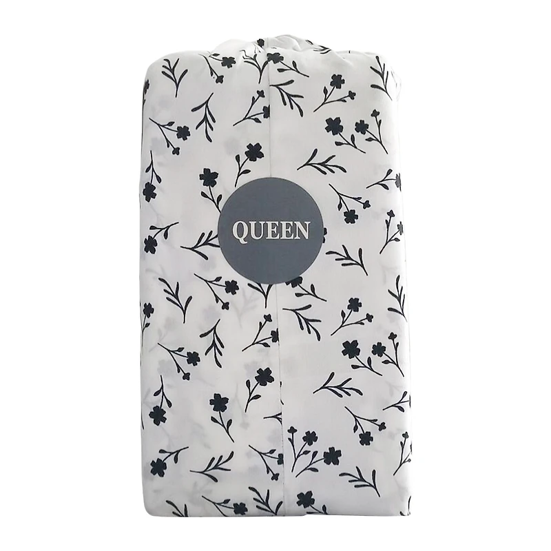 Queen Size 4-Piece Floral Sheet Set