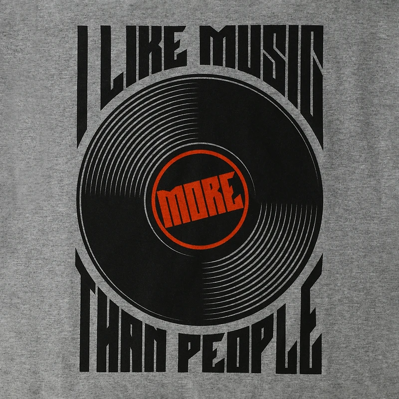 'I Like Music More Than People' Graphic Tee