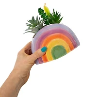 Rainbow Ceramic Faux Plant 5.9in x 6.5in