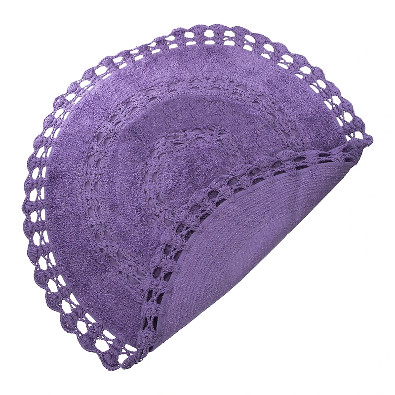 Cotton Crochet Round Rug 32in