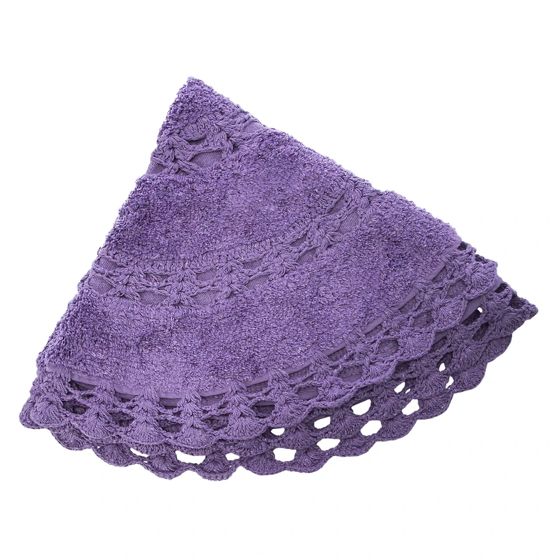 Cotton Crochet Round Rug 32in