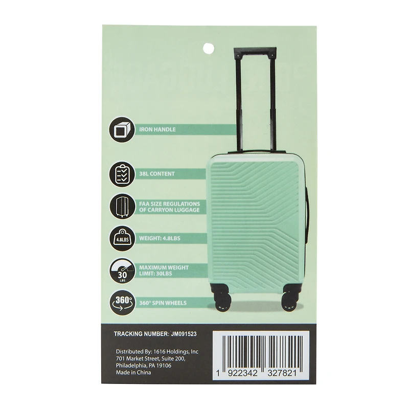 Hardside Carry-On Spinner Luggage 38L