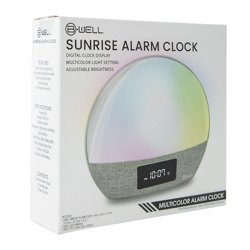 B Well® Sunrise Alarm Clock