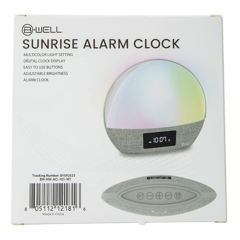 B Well® Sunrise Alarm Clock