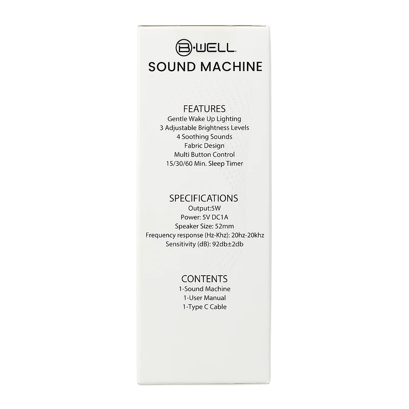 B.Well® Sound Machine