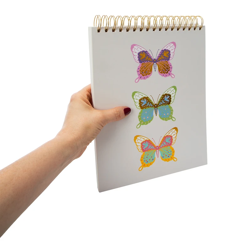 Nature Printed Twin Wire Sketchbook 9in x 11in