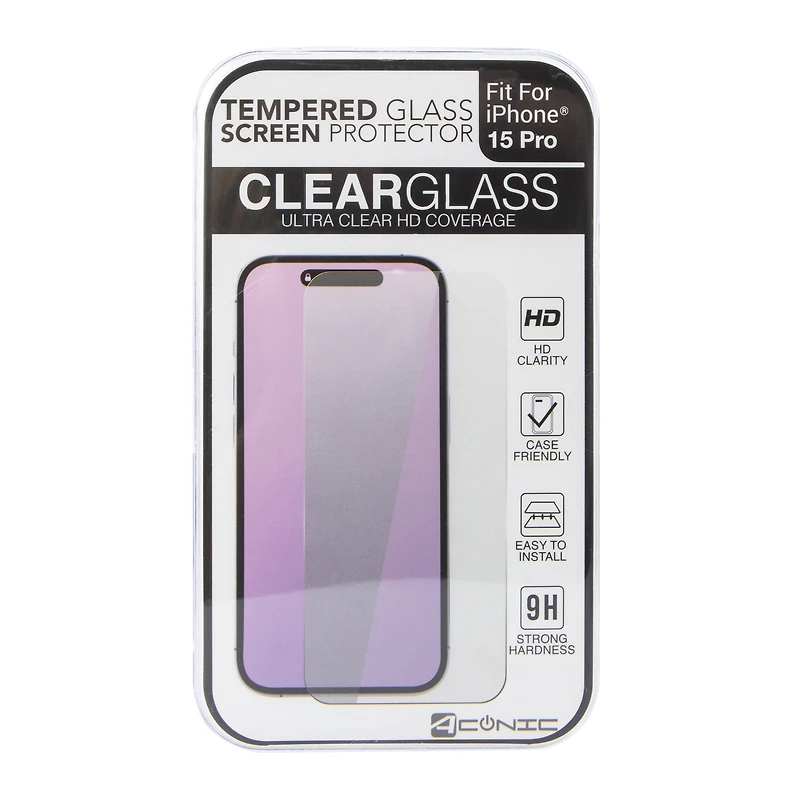 Tempered Glass Screen Protector For iPhone 15 Pro®