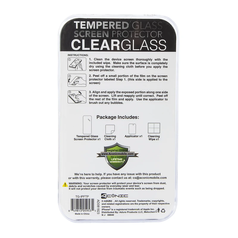 Tempered Glass Screen Protector For iPhone 15 Pro®