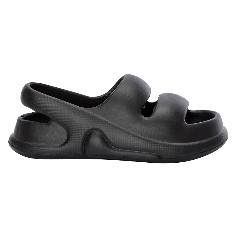 Ladies Double Band Puff Slide Sandals