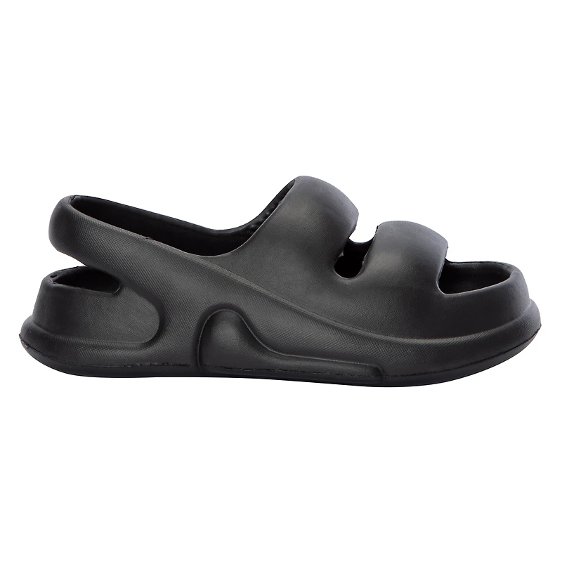 Ladies Double Band Puff Slide Sandals