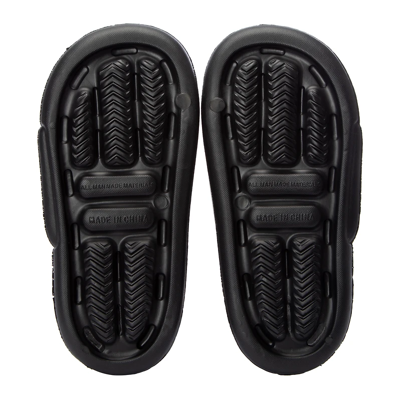 Ladies Double Band Puff Slide Sandals